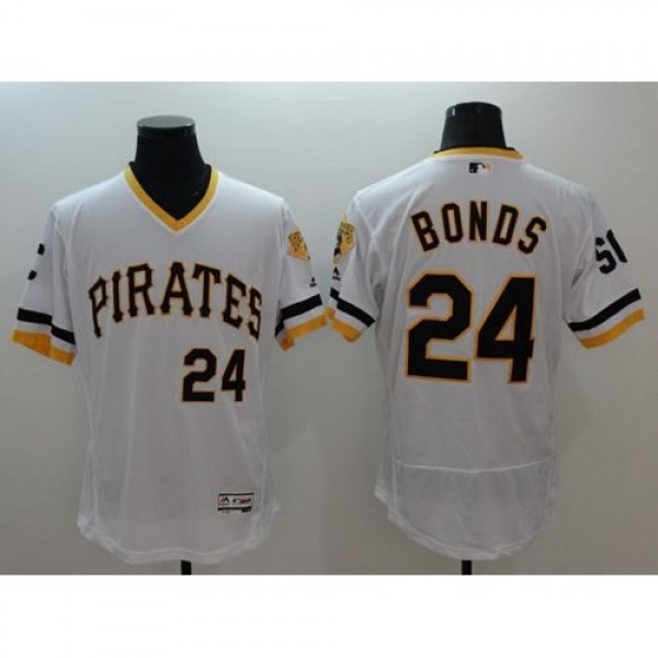 Pittsburgh Pirates #24 Barry Bonds White Flexbase ...