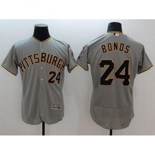 Pittsburgh Pirates #24 Barry Bonds Grey Flexbase A...