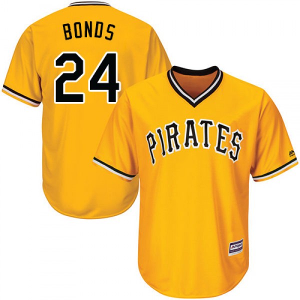 Pittsburgh Pirates #24 Barry Bonds Gold Cool Base ...