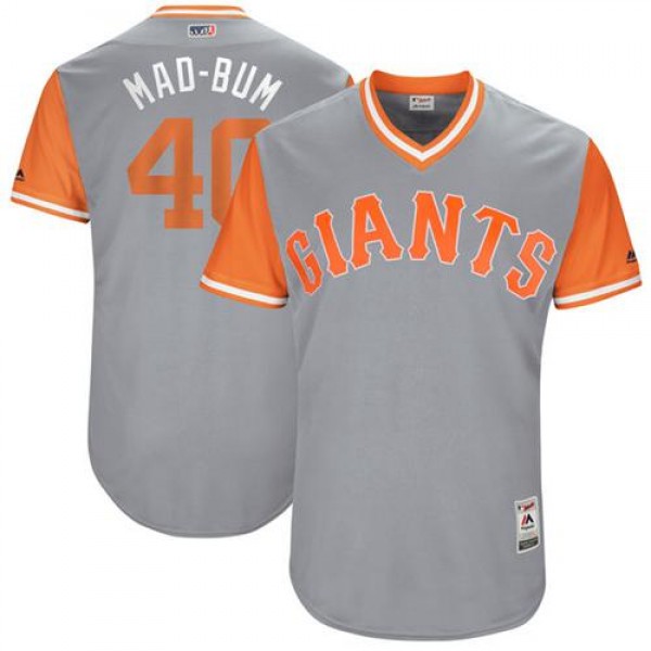 San Francisco Giants #40 Madison Bumgarner Gray &q...