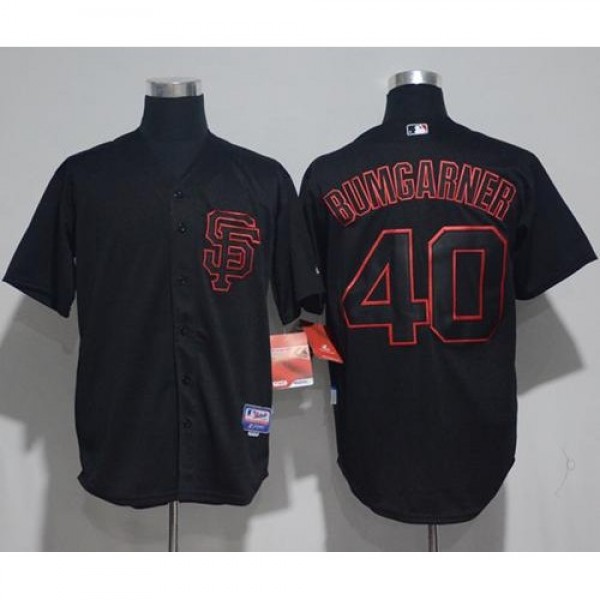 San Francisco Giants #40 Madison Bumgarner Black S...