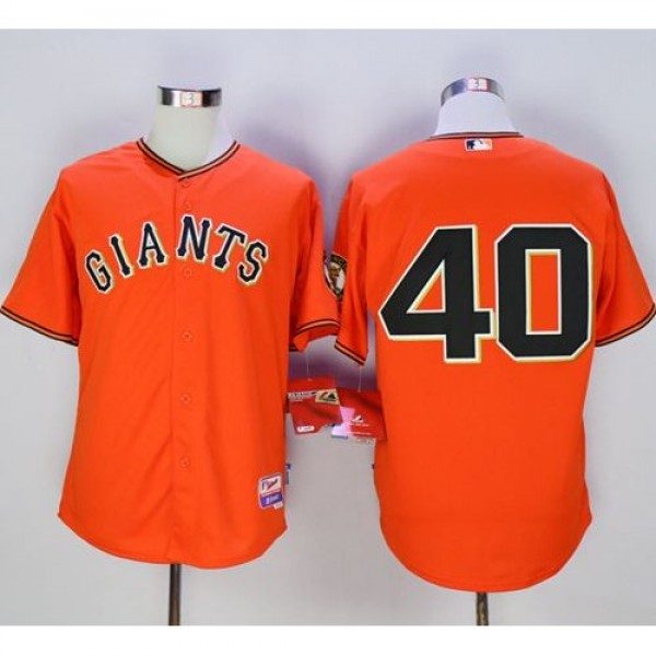 San Francisco Giants #40 Madison Bumgarner Orange ...