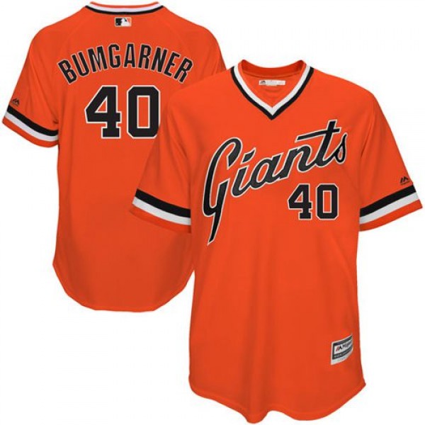 San Francisco Giants #40 Madison Bumgarner Orange ...