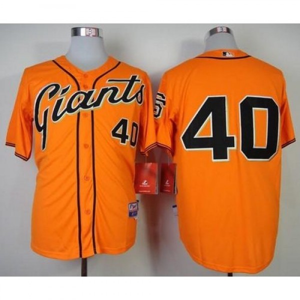 San Francisco Giants #40 Madison Bumgarner Orange ...