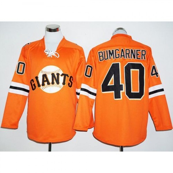 San Francisco Giants #40 Madison Bumgarner Orange ...