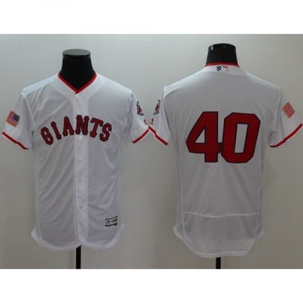 San Francisco Giants #40 Madison Bumgarner White F...