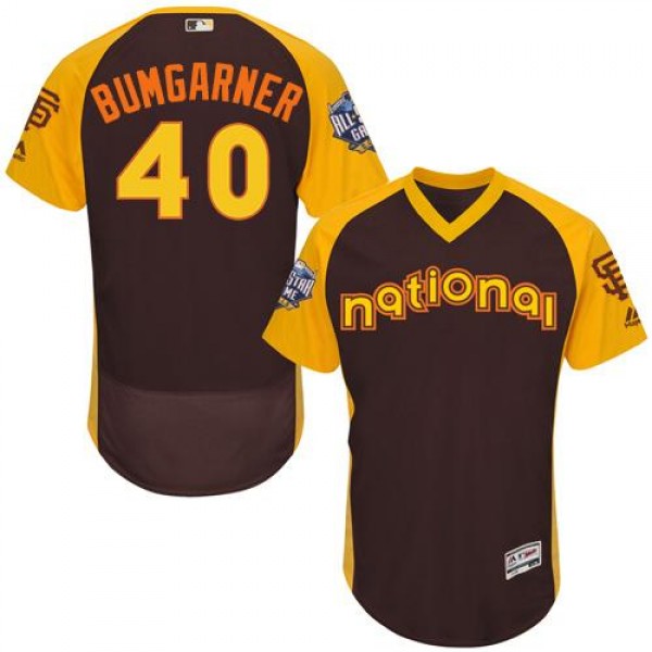 San Francisco Giants #40 Madison Bumgarner Brown F...