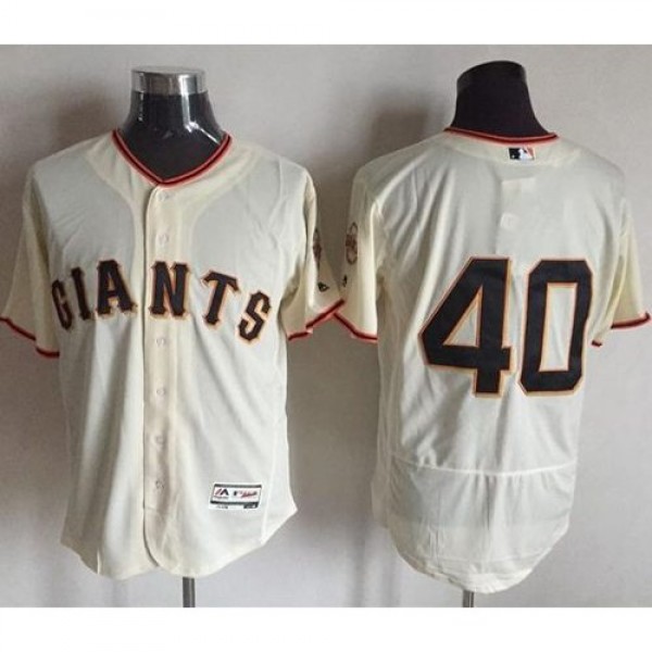 San Francisco Giants #40 Madison Bumgarner Cream F...