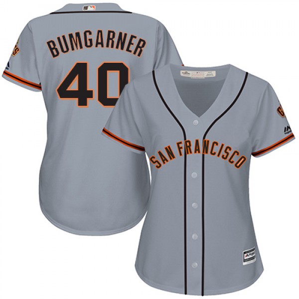 San Francisco Giants #40 Madison Bumgarner Grey Ro...