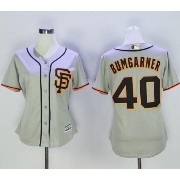 San Francisco Giants #40 Madison Bumgarner Grey Wo...