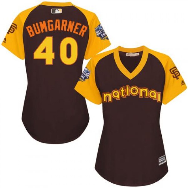 San Francisco Giants #40 Madison Bumgarner Brown 2...