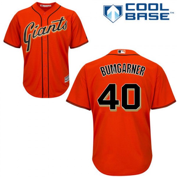 San Francisco Giants #40 Madison Bumgarner Orange ...