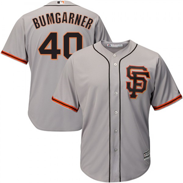 San Francisco Giants #40 Madison Bumgarner Grey Ro...