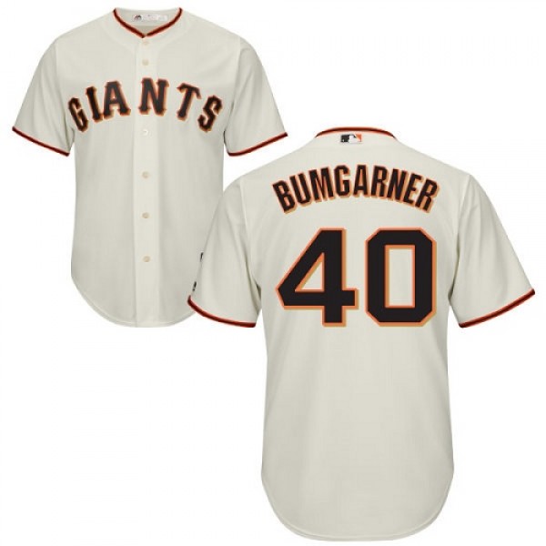 San Francisco Giants #40 Madison Bumgarner Cream S...