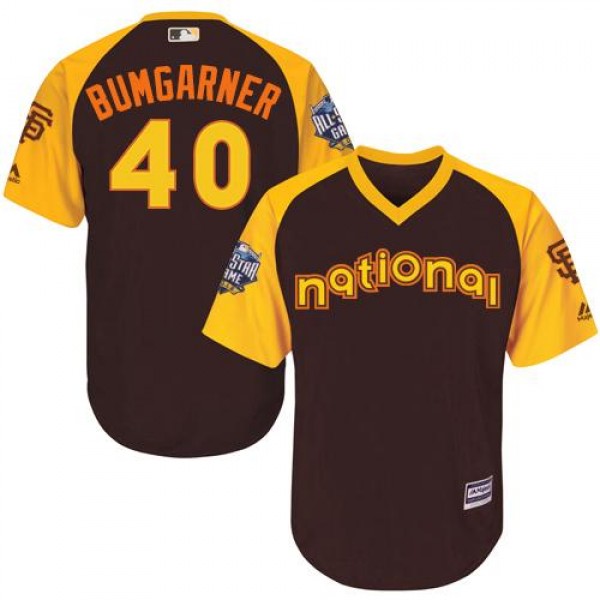 San Francisco Giants #40 Madison Bumgarner Brown 2...