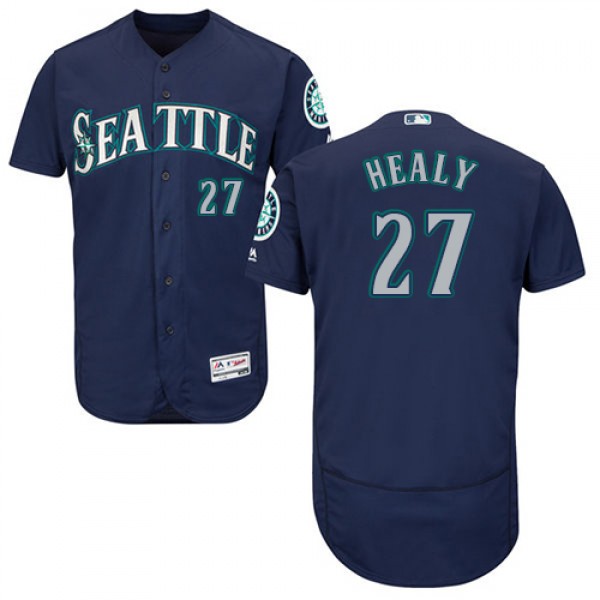 Seattle Mariners #27 Ryon Healy Navy Blue Flexbase...