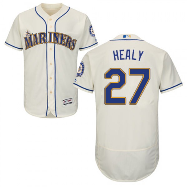 Seattle Mariners #27 Ryon Healy Cream Flexbase Aut...