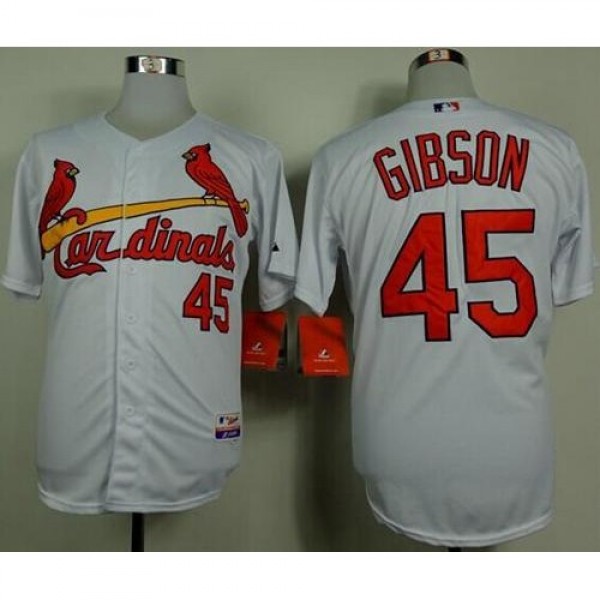 St.Louis Cardinals #45 Bob Gibson White Cool Base ...