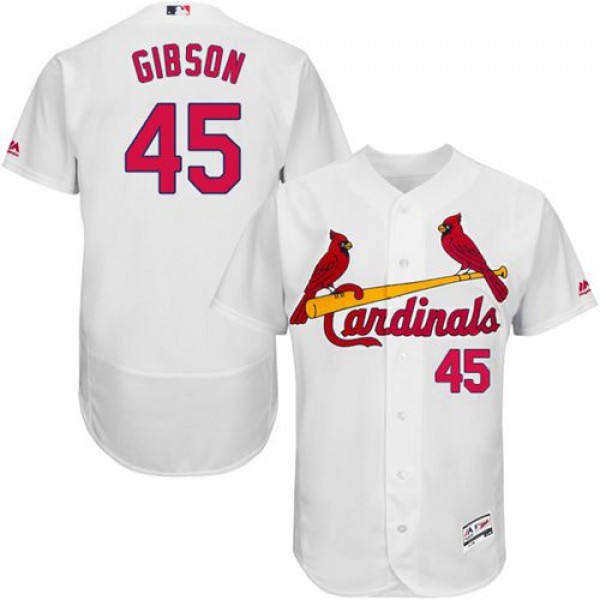 St.Louis Cardinals #45 Bob Gibson White Flexbase A...