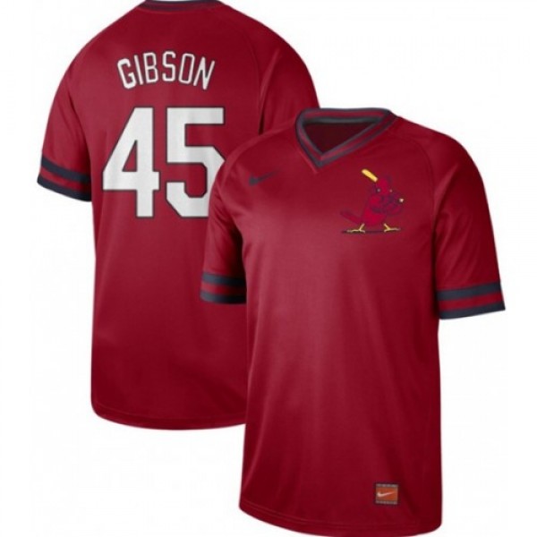 Nike St.Louis Cardinals #45 Bob Gibson Red Authent...