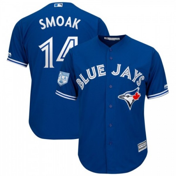 Toronto Blue Jays #14 Justin Smoak Blue 2019 Sprin...