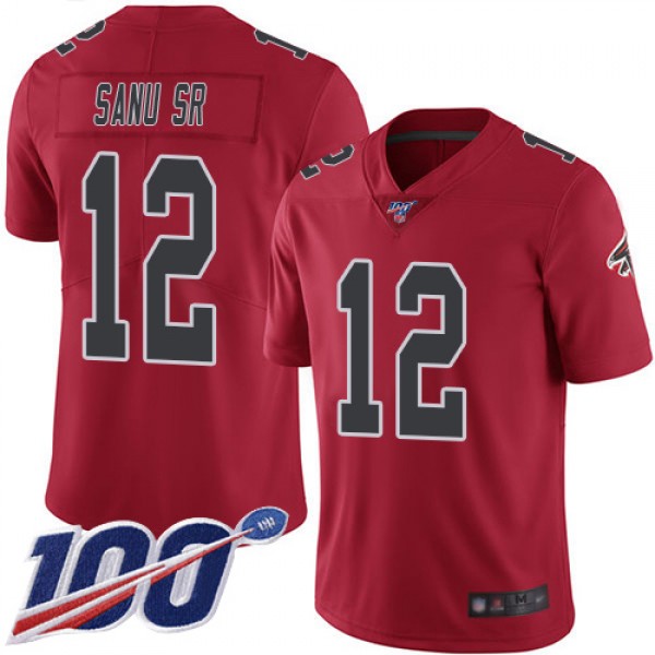 Nike Atlanta Falcons #12 Mohamed Sanu Sr Red Men&#...