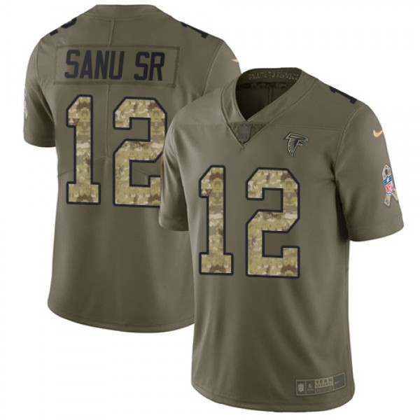 Nike Atlanta Falcons #12 Mohamed Sanu Sr Olive/Cam...