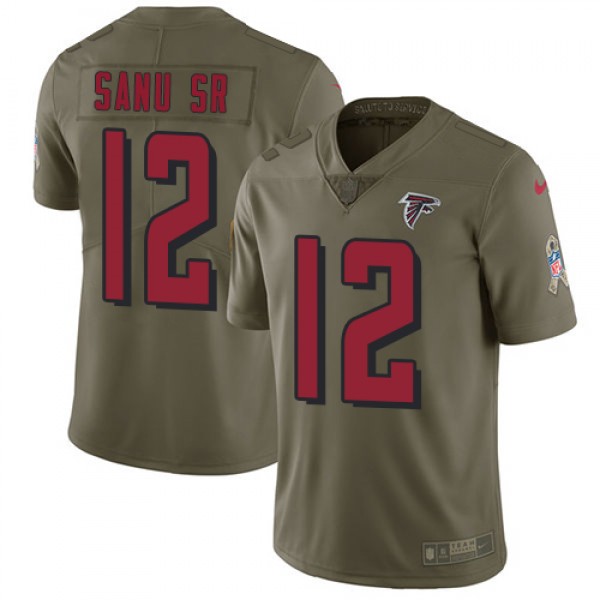 Nike Atlanta Falcons #12 Mohamed Sanu Sr Olive Men...