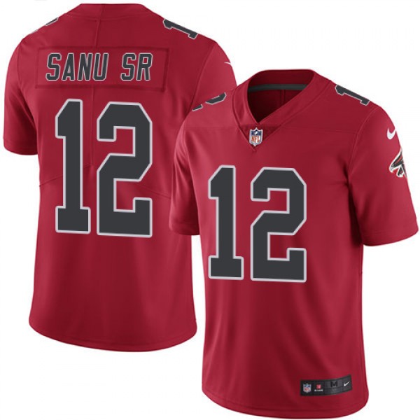 Nike Atlanta Falcons #12 Mohamed Sanu Sr Red Men&#...