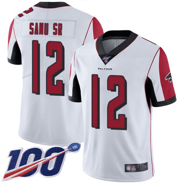 Nike Atlanta Falcons #12 Mohamed Sanu Sr White Men...