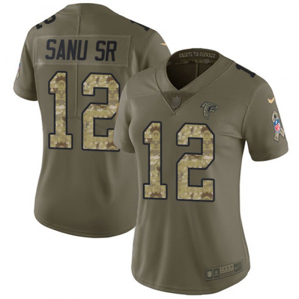 Nike Atlanta Falcons #12 Mohamed Sanu Sr Olive/Cam...