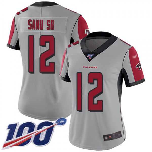 Nike Atlanta Falcons #12 Mohamed Sanu Sr Silver Wo...