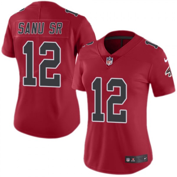 Nike Atlanta Falcons #12 Mohamed Sanu Sr Red Women...