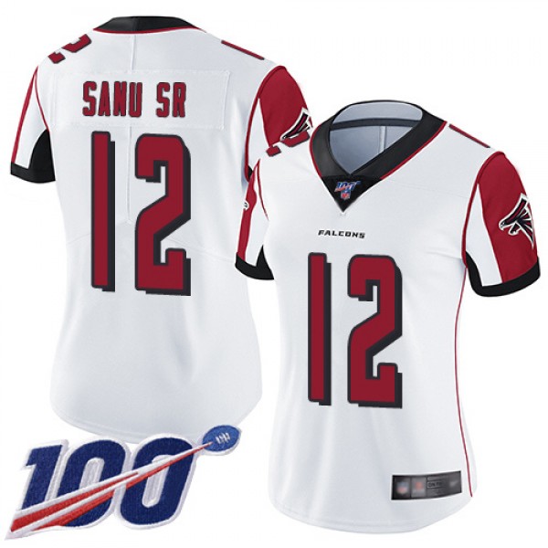 Nike Atlanta Falcons #12 Mohamed Sanu Sr White Wom...