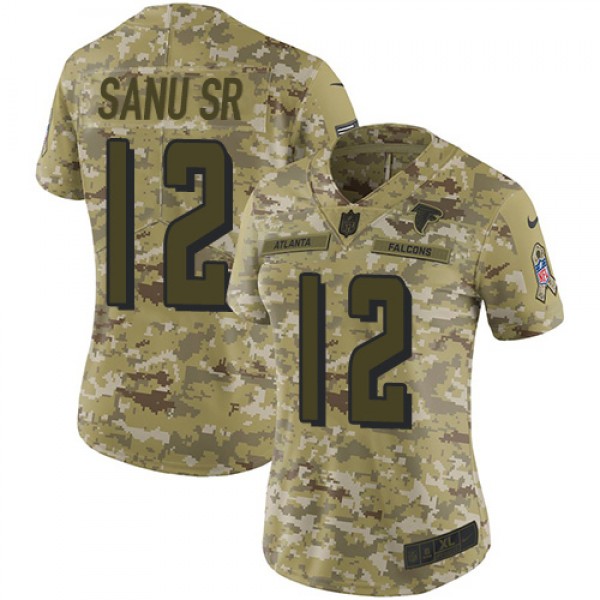 Nike Atlanta Falcons #12 Mohamed Sanu Sr Camo Wome...