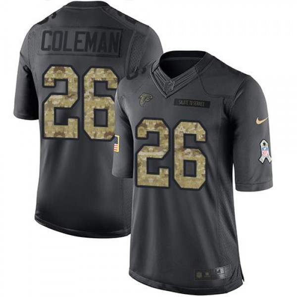 Nike Atlanta Falcons #26 Tevin Coleman Black Men&#...