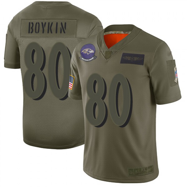 Nike Baltimore Ravens #80 Miles Boykin Camo Men�...