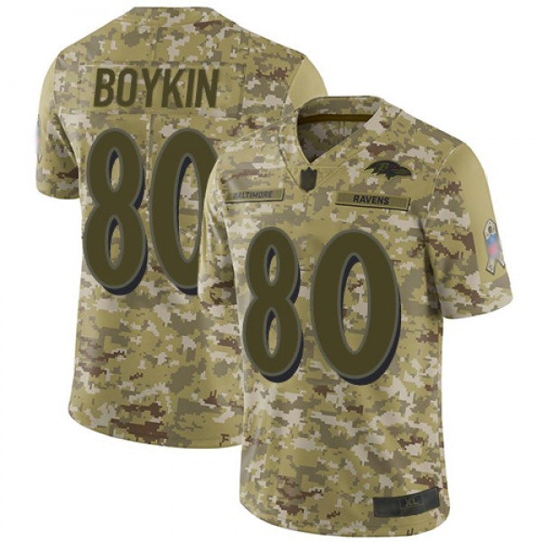 Nike Baltimore Ravens #80 Miles Boykin Camo Men�...