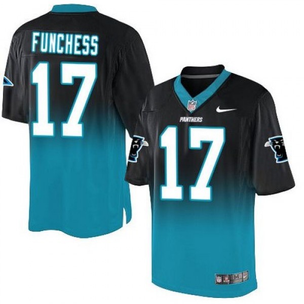 Nike Carolina Panthers #17 Devin Funchess Black/Bl...