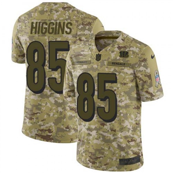 Nike Cincinnati Bengals #85 Tee Higgins Camo Men&#...