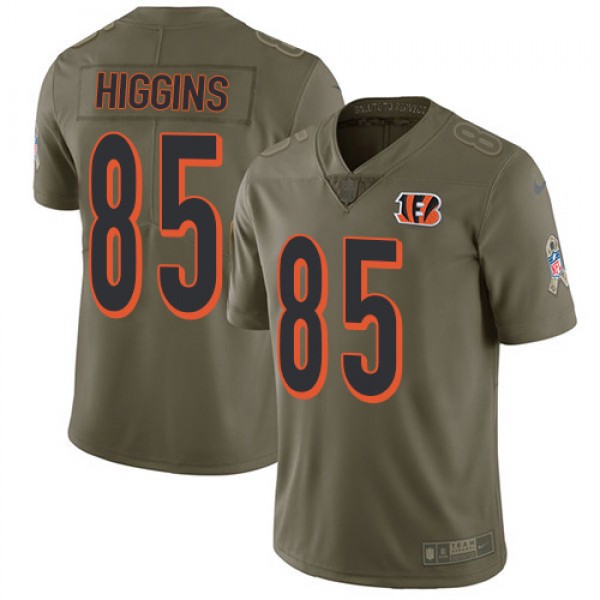 Nike Cincinnati Bengals #85 Tee Higgins Olive Men&...