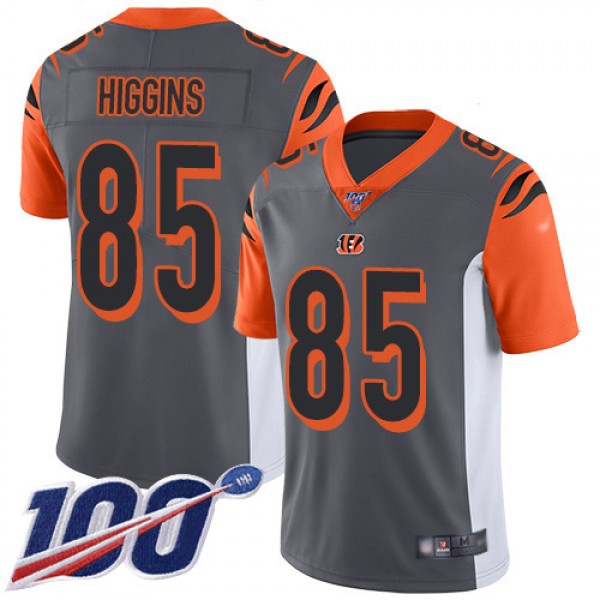 Nike Cincinnati Bengals #85 Tee Higgins Silver Men...