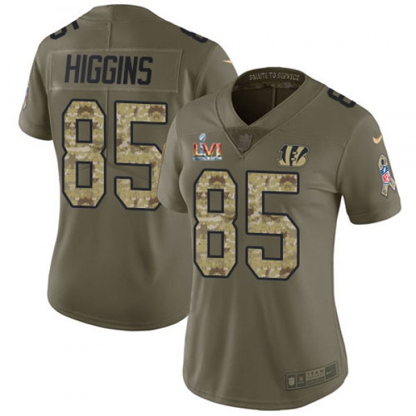 Nike Cincinnati Bengals #85 Tee Higgins Olive/Camo...