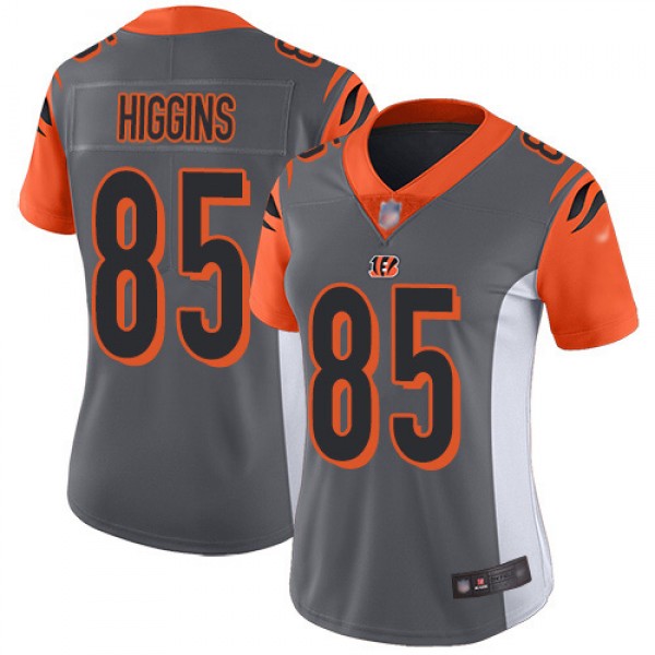 Nike Cincinnati Bengals #85 Tee Higgins Silver Wom...