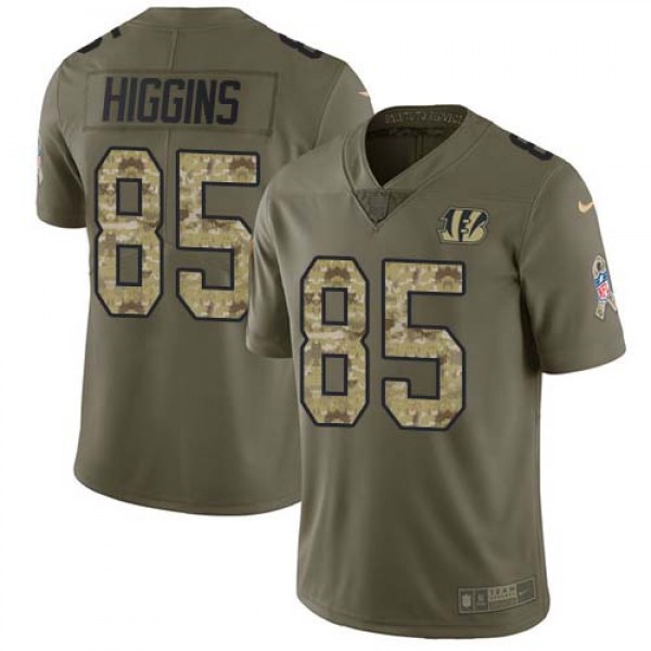 Nike Cincinnati Bengals #85 Tee Higgins Olive/Camo...