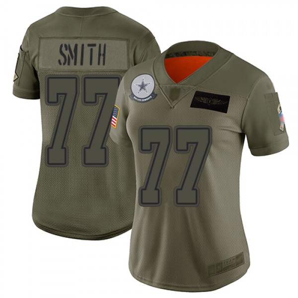 Nike Dallas Cowboys #77 Tyron Smith Camo Women...