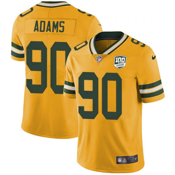 Nike Green Bay Packers #90 Montravius Adams Yellow...