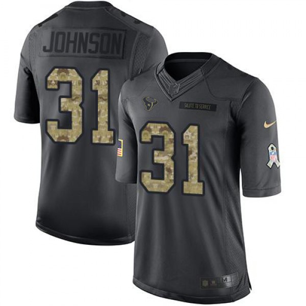 Nike Houston Texans #31 David Johnson Black Men�...