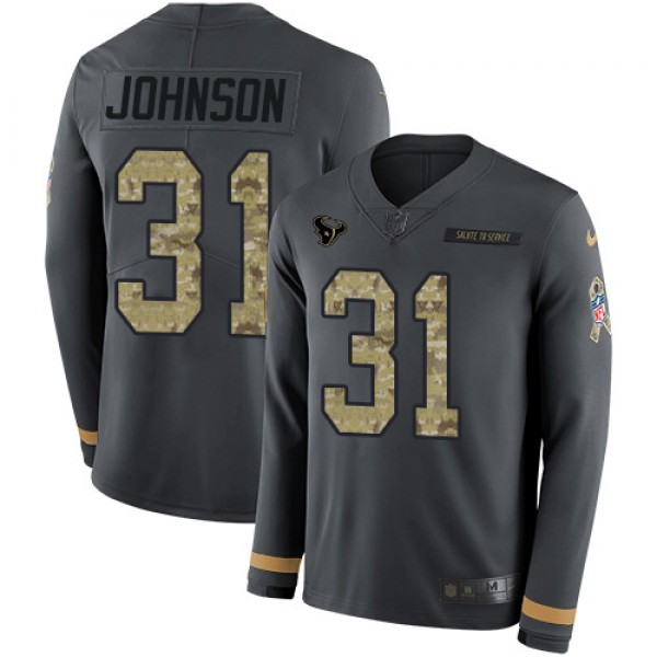 Nike Houston Texans #31 David Johnson Anthracite S...