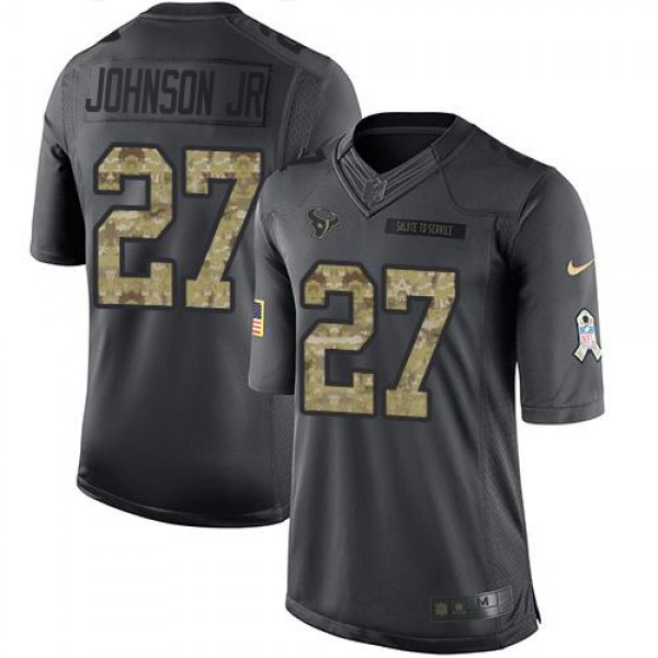 Nike Houston Texans #27 Duke Johnson Jr Black Men&...